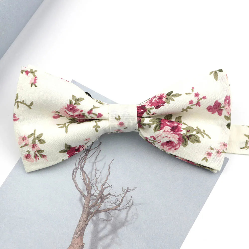 Family matching bow tie set sizes for kids adults and pets flat lay