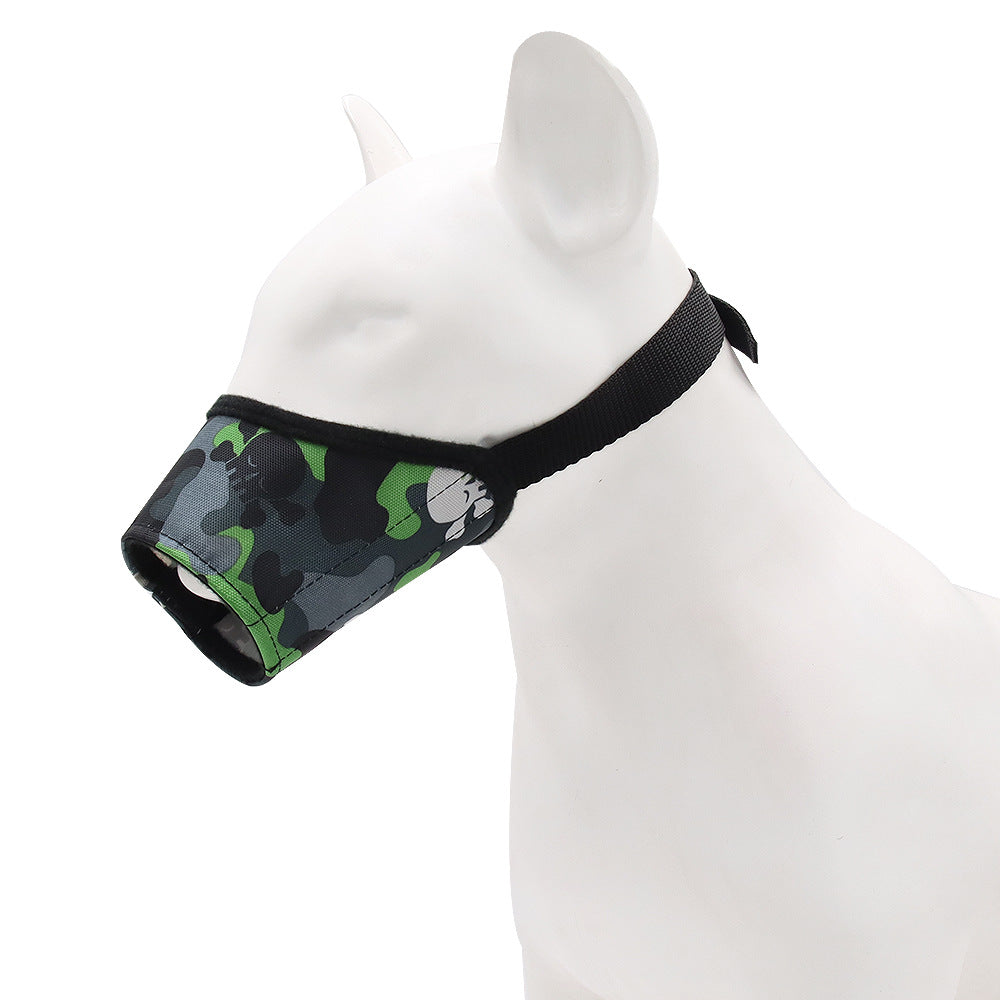 Dog mouth cover muzzle charcoal size 4 secure fit on large dog