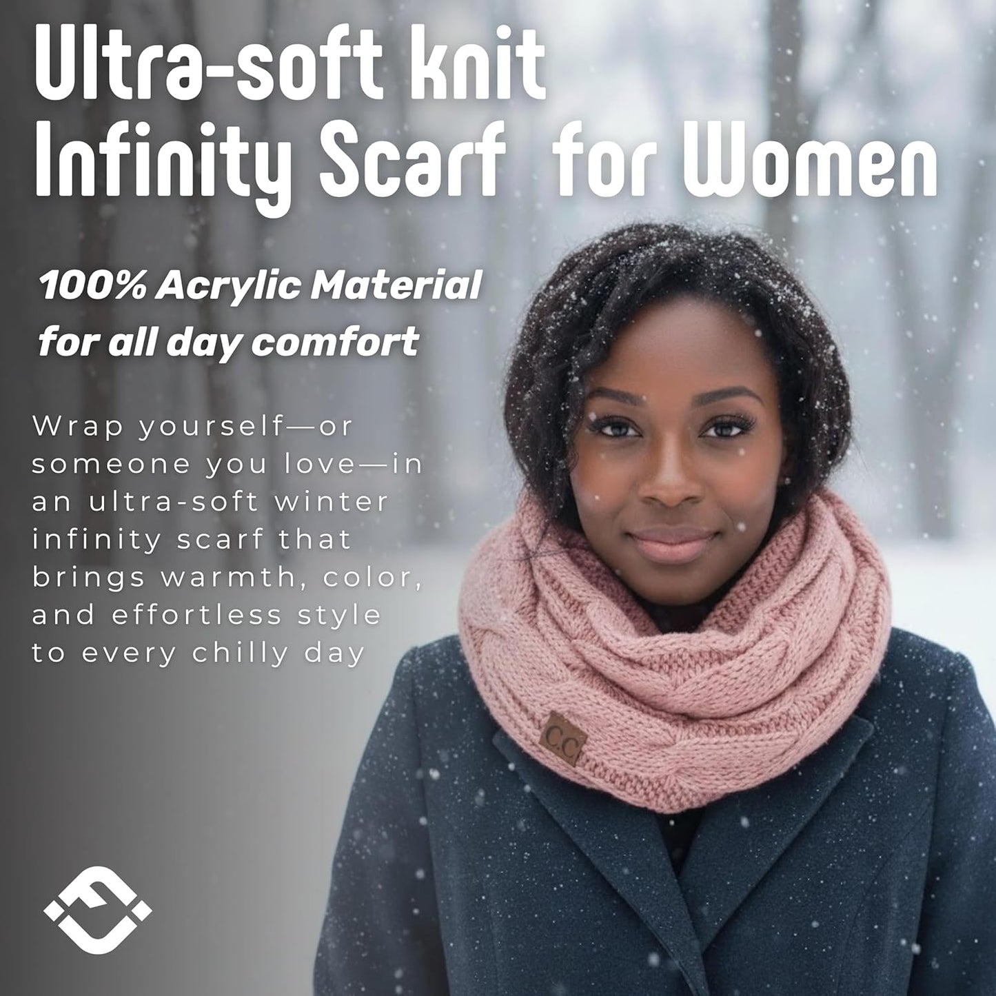Infinity Scarf for Women – Oversized Chunky Winter Scarf, Colorful Fall Scarves, Soft Sweater Wrap Cozy Style
