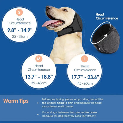 Dog calming hood fireworks noise all sizes small medium large