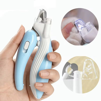 Pet nail clippers LED electric kaki color front view