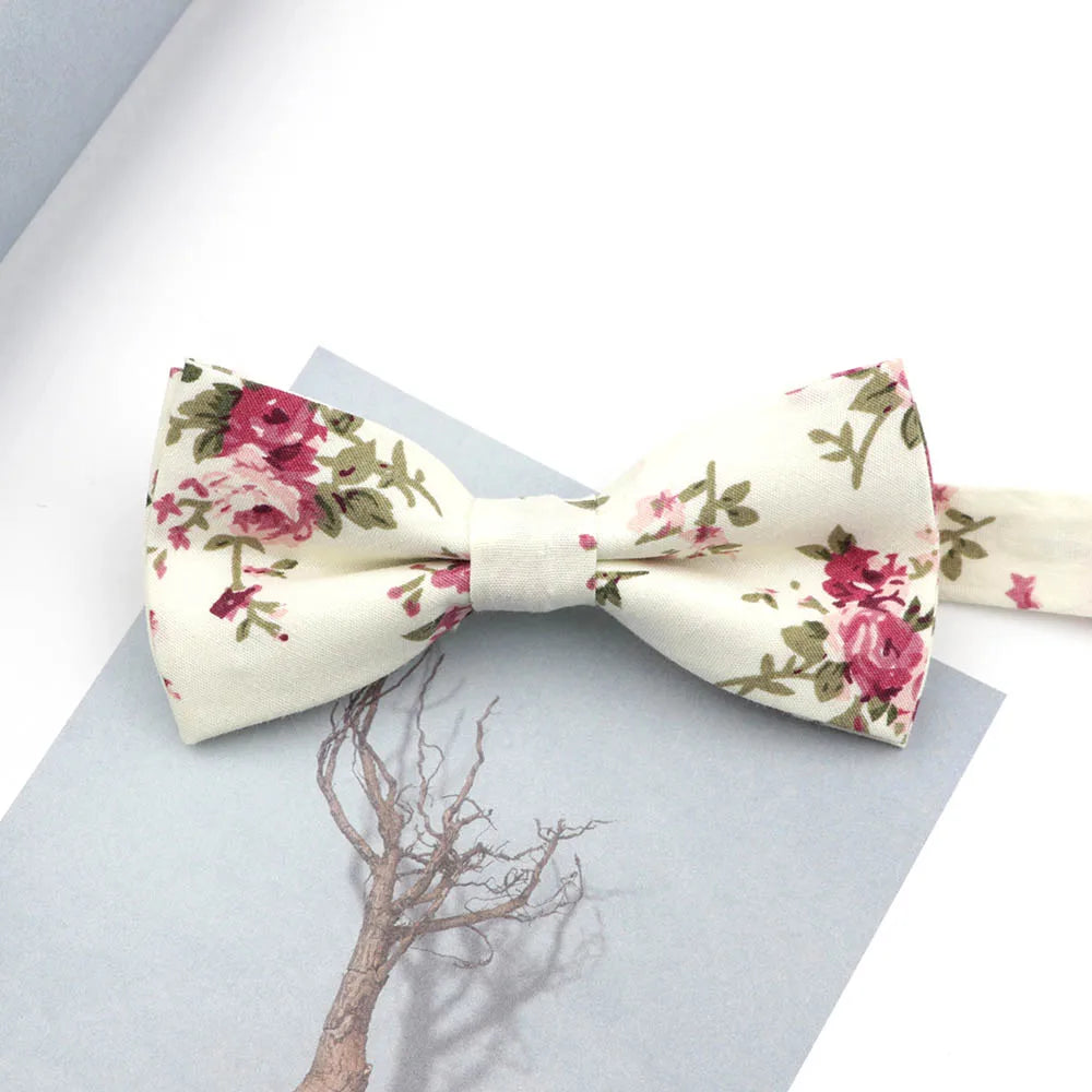 Family matching bow tie set sizes for kids adults and pets flat lay