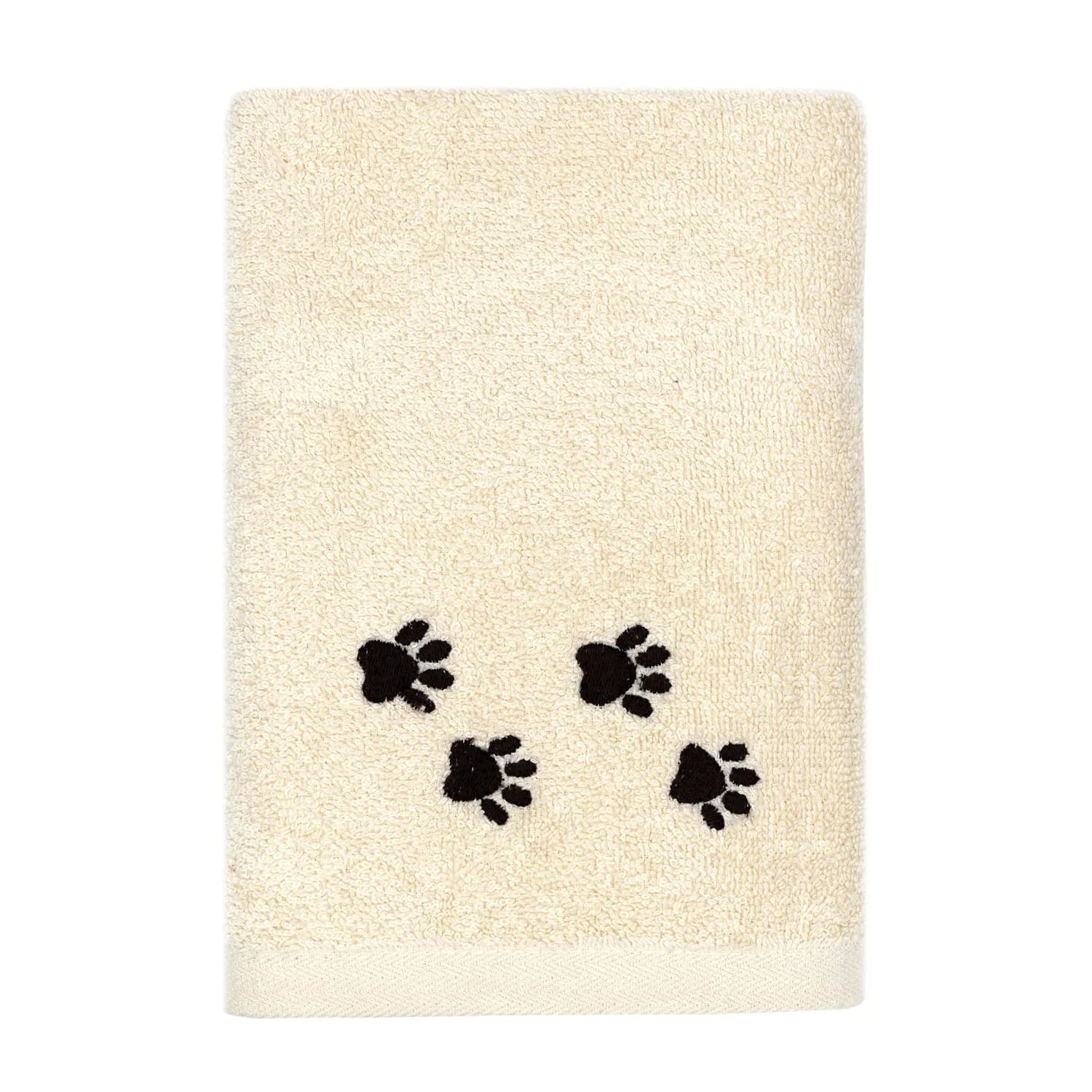 Soft absorbent dog towel used after bath drying small dog