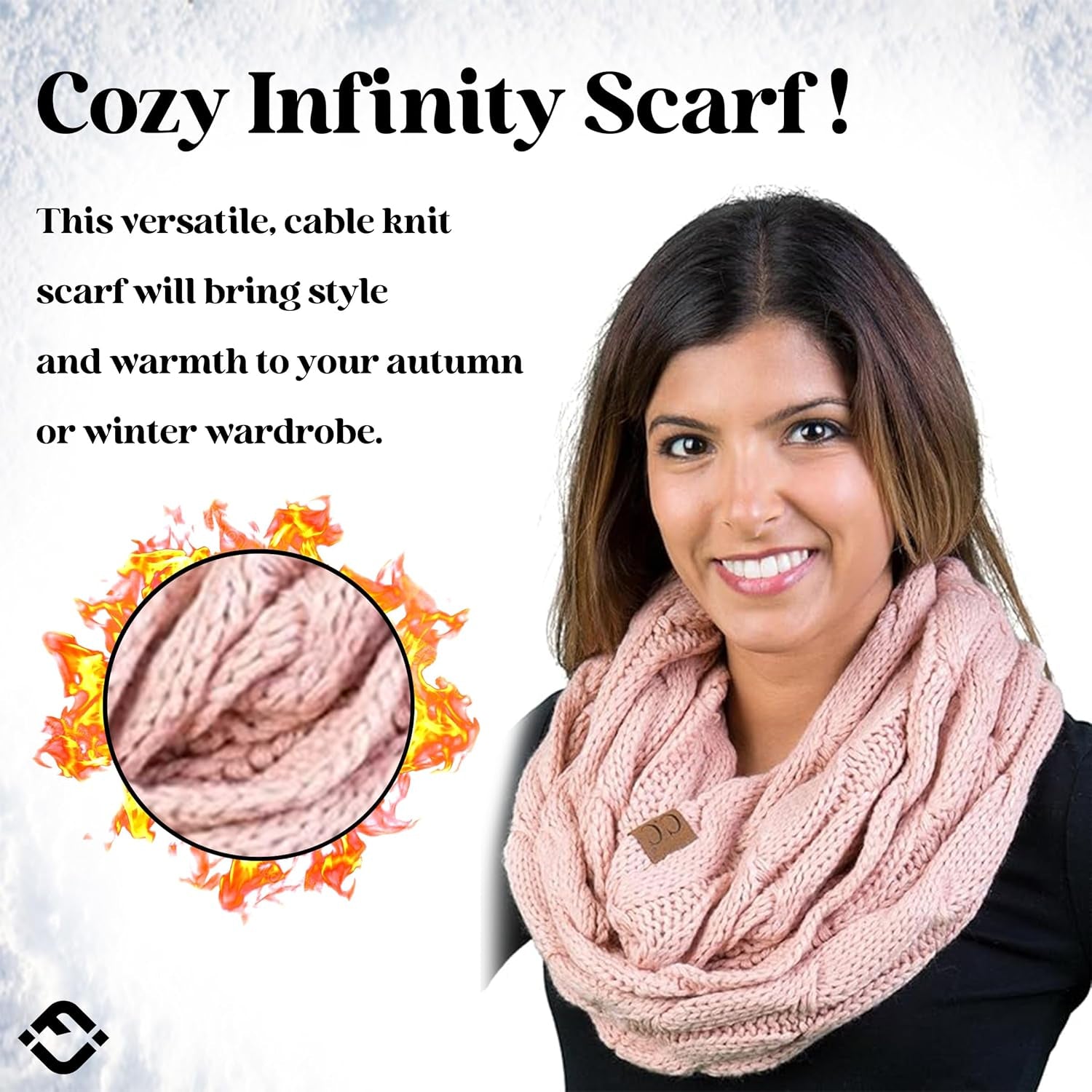Infinity Scarf for Women – Oversized Chunky Winter Scarf, Colorful Fall Scarves, Soft Sweater Wrap Cozy Style