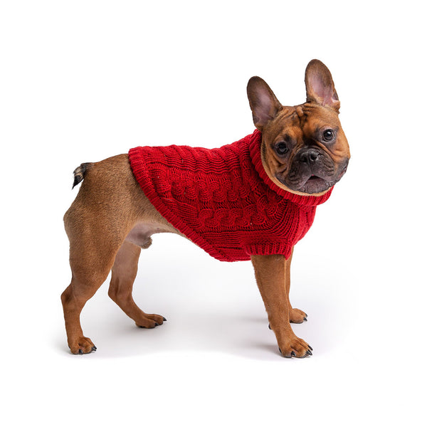 Cozy Canine Turtleneck - GF Pet Red Chalet Sweater